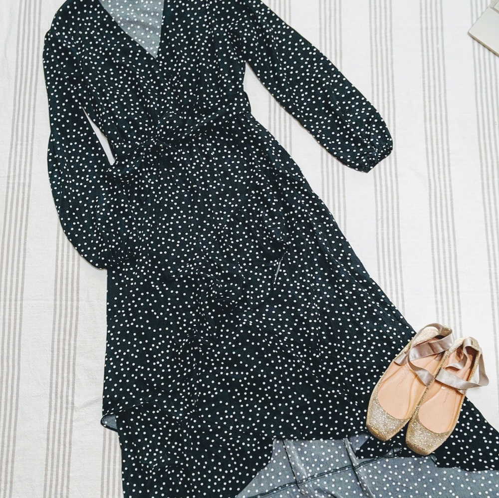 SOLD Polka Dot High-Low Dress